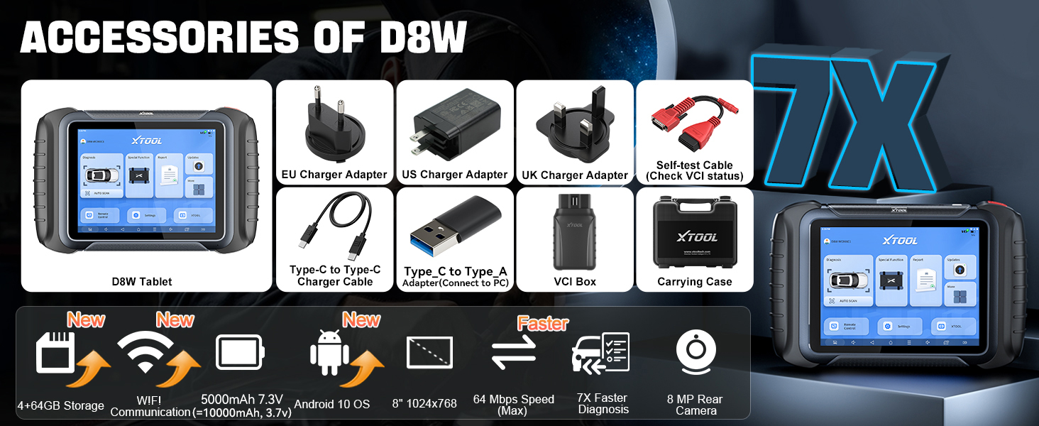 xtool d8w diagnostic scanner for vehicles