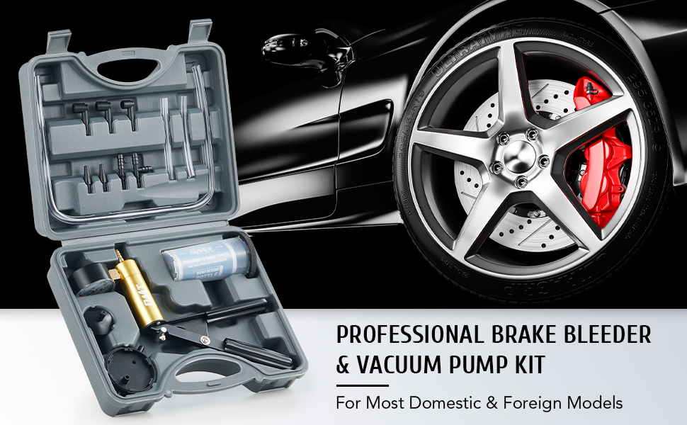 Brake Bleeder Kit One Person, Vacuum Brake Bleeder Hand Vacuum Pump Brake Fluid