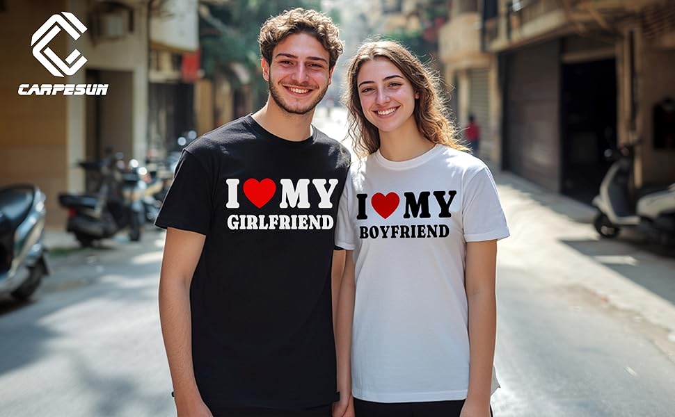  Custom I Heart Shirt Add Text Photo - I Love My Girlfriend Boyfriend Custom T Shirts