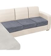 NAISI Couch Cushion Covers 3 Pieces Velvet Stretch Sofa Seat Covers or Backrest Covers Soft Indiv...