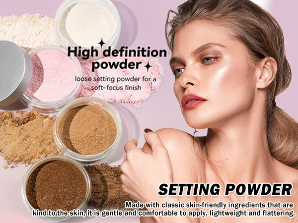 Amazon.com : QIUFSSE Oil Control Loose Powder Makeup Pink