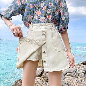 A DETACHER ハイウエスト デニム キュロット スカート パンツ 8 A DETACHER ハイウエスト デニム キュロット スカート パンツ 8