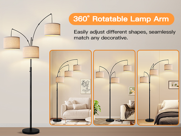 3 light floor lamp