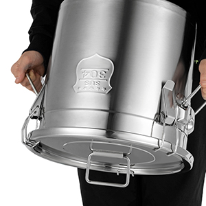 stainless steel bucket with lid steel rice storage container