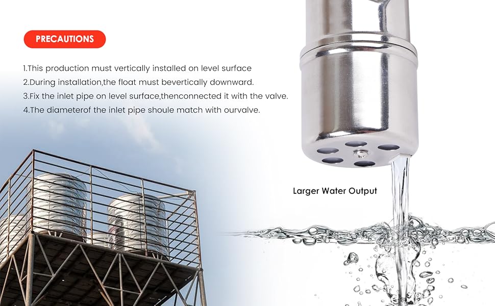 KHEARPSL Float Valve, Automatic Water Level Control Float