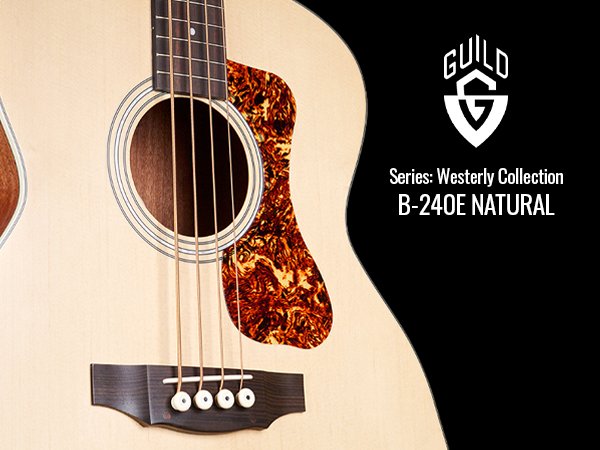 Amazon.com: Guild Guitars B-240E Acoustic Bass, in Natural