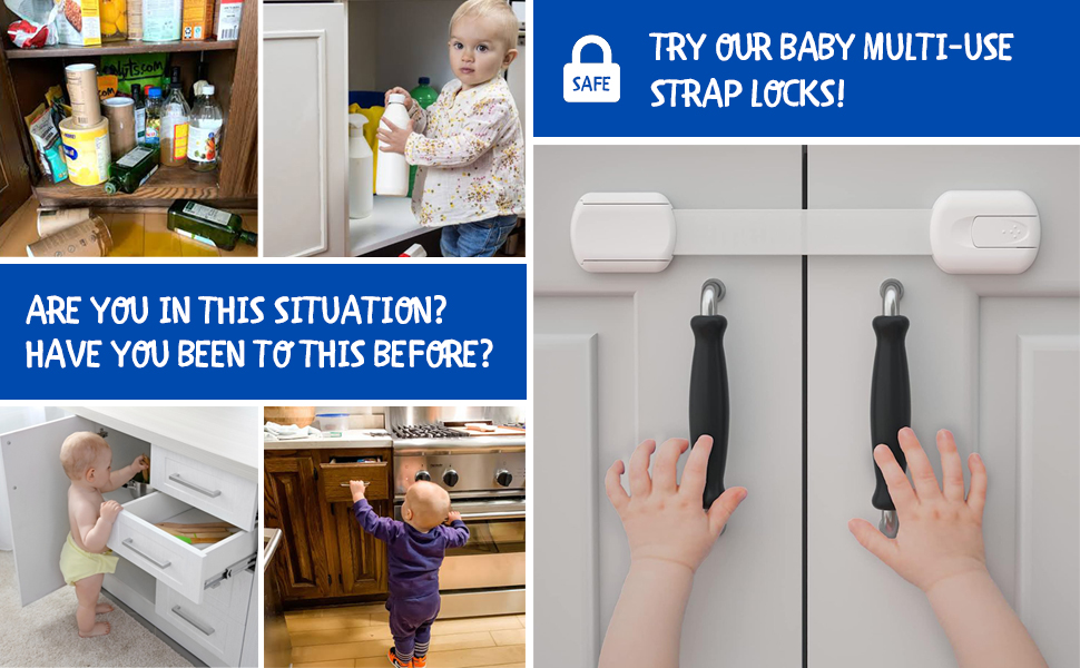 Simpliva child locks for (8 or 16 Pack) baby proof