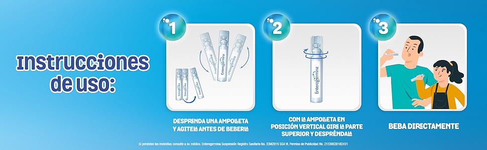 Diarrea niños, ampolletas, probioticos, probioticos sin azucar, enterogermina