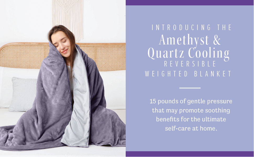 Dream Lab Amethyst and Quartz Crystal Cooling Reversible