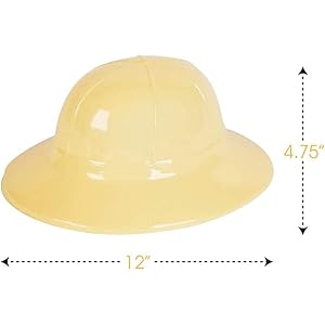 Plastic Tan Safari Hats
