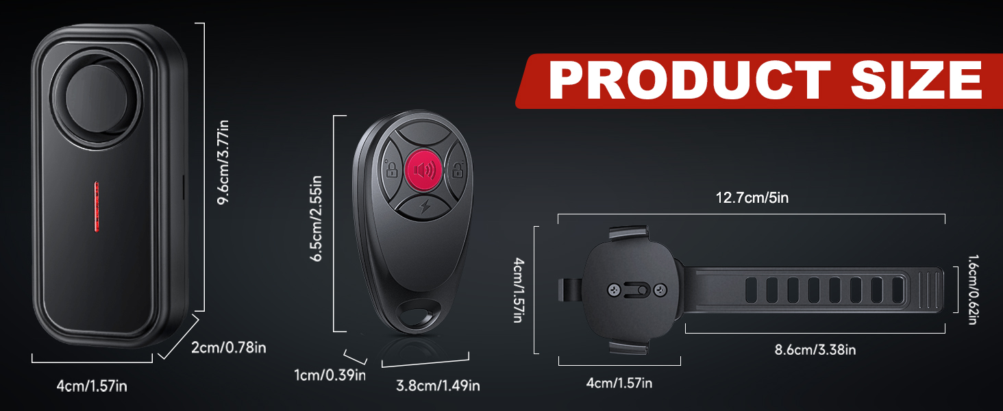 Anti Theft Burglar Bike Alarm with Remote