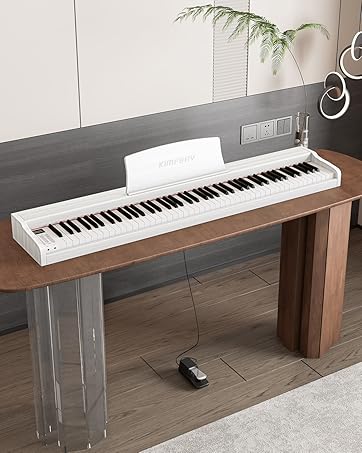 KIMFBAY 電子ピアノ 88鍵盤 ペダル スタンド付き Amazon | KIMFBAY 電子ピアノ 88鍵盤スタンド付き 軽量