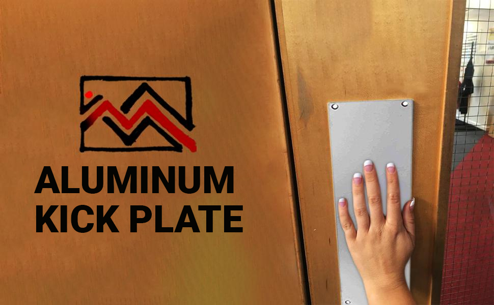 SKANDH Aluminum Kick Plate 6" X 30" Inches for Doors, Satin Anodized