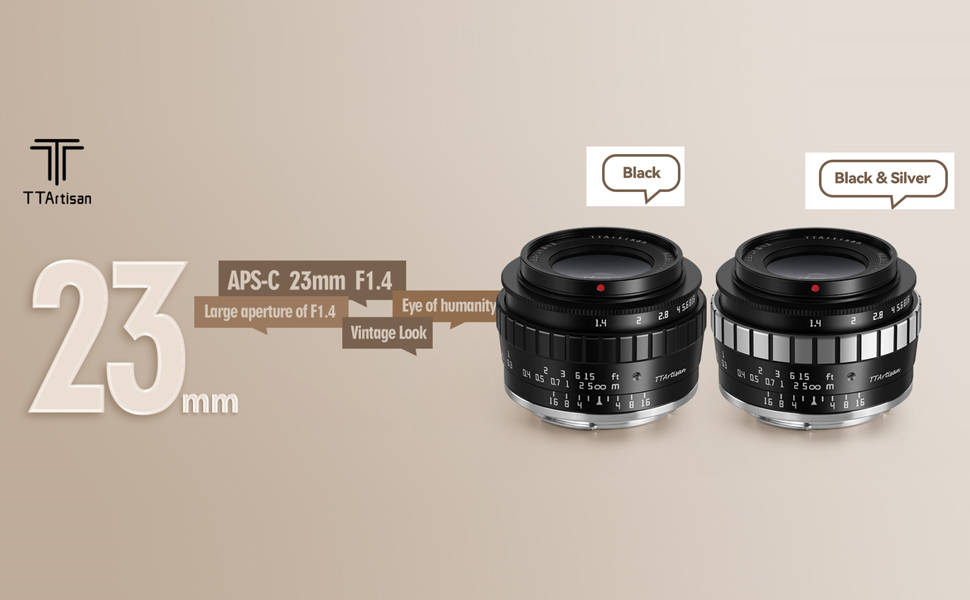 TTArtisan 23mm F1.4 Xマウント TTARTISAN 23 mm F1.4 obiettivo per fotocamera APS-C messa a