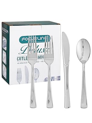 silver plastic silverware