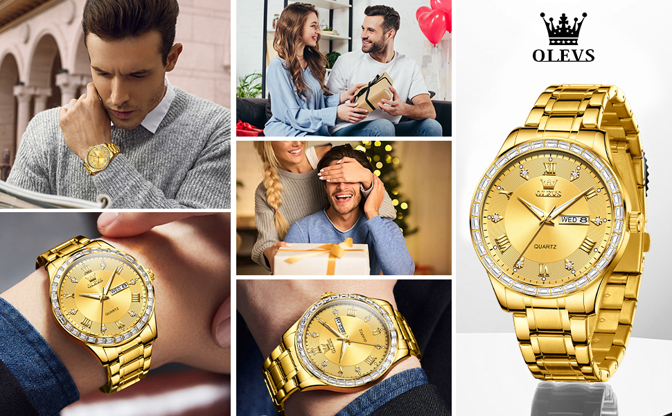 prefect men watch,elegent men fashion watch,gold watches for men