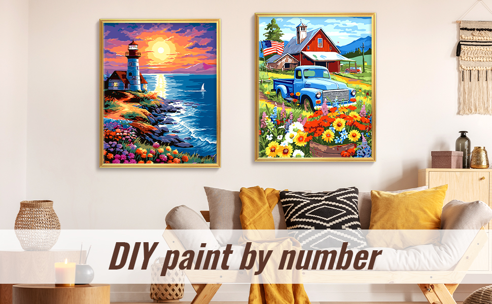 ANBLUB Cat Paint by Numbers Kits, Cat Paint by Numbers Kits