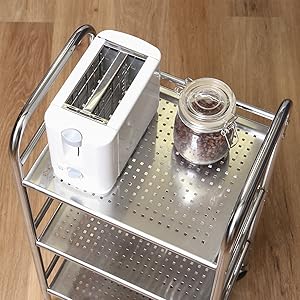 Amazon.co.jp: 不二貿易 キッチンワゴン ラック 3段 幅40×奥行32