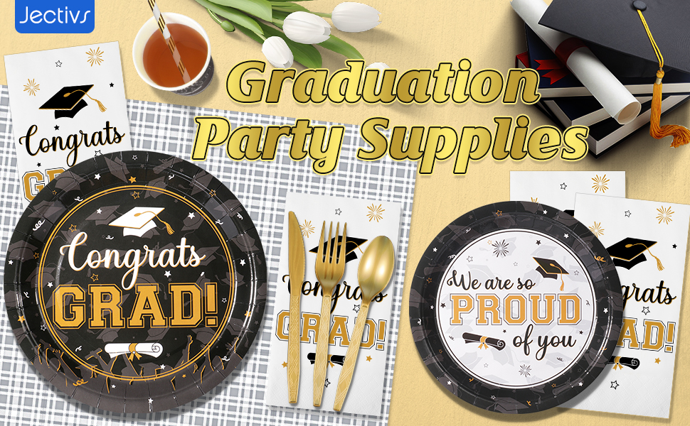 Graduation Party Supplies Congrats Grad Plates and Napkins