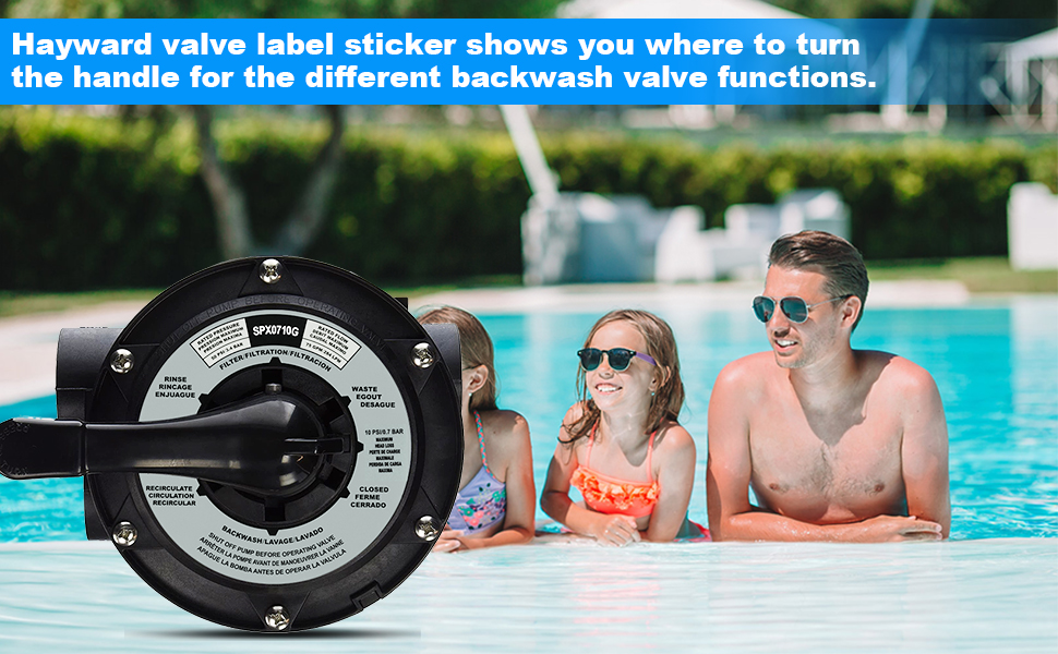 JIOTAR SPX0710G Sand Filter Valves Label Sticker