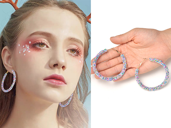 [KATENKELLY] 芸能人着用☆Gently Shine Hoop Earrings Satin Gold Clip Hoop Earrings