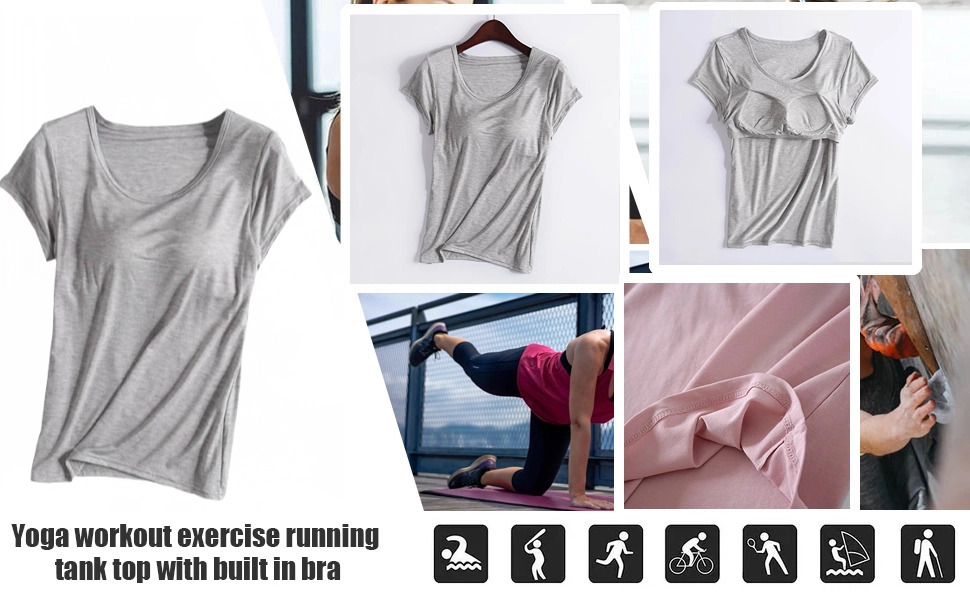 tank top with built in bra for women