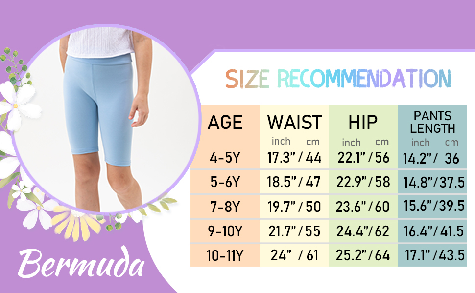10 Pack Girls Bike Shorts 2.36” High Waisted Prints Yoga Shorts