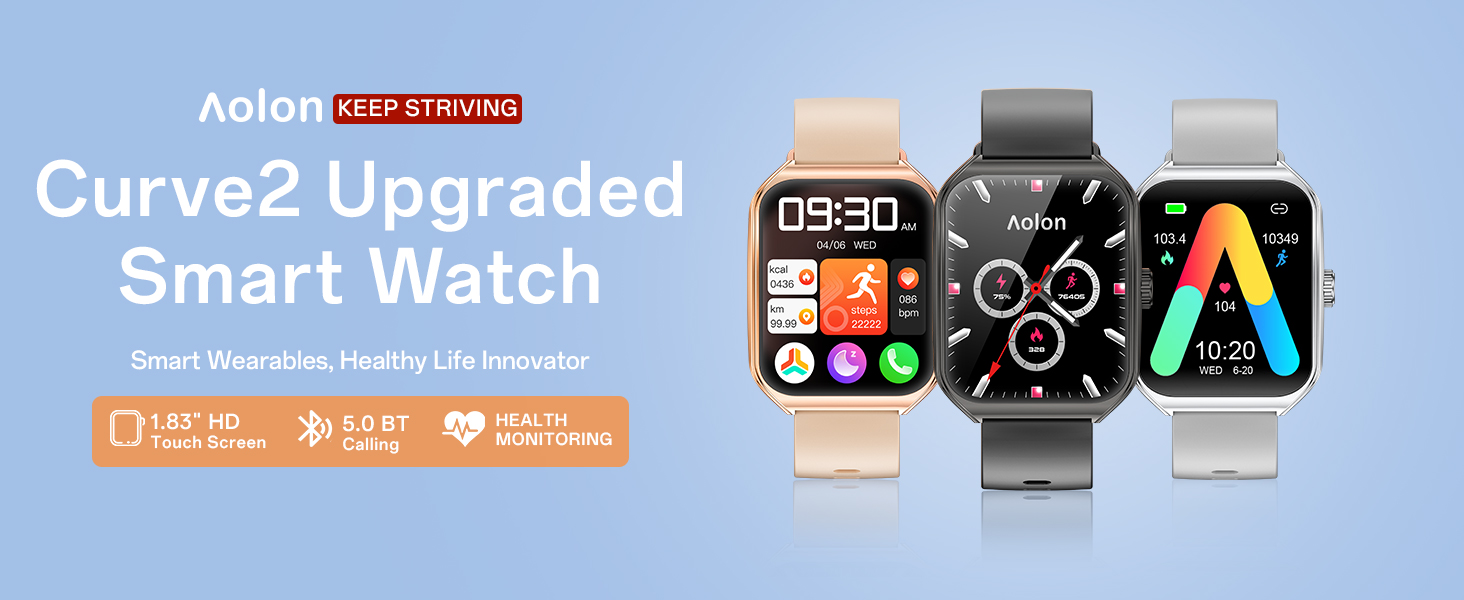 AOLON curve2 upgraded smart watch