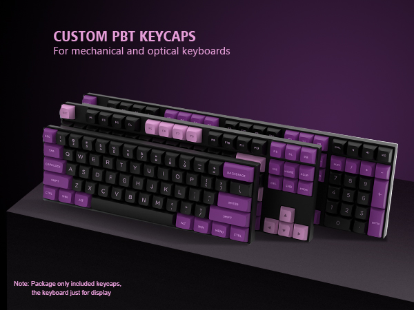 Amazon.com: dagaladoo PBT Keycaps,Purple/Black keycaps 60