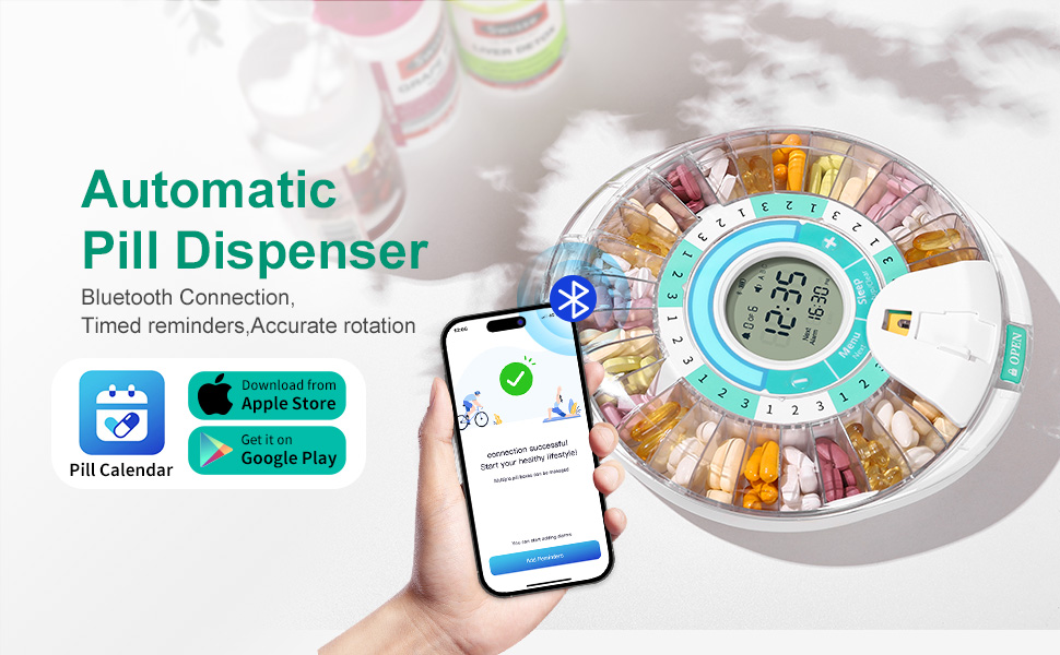Betife Smart Automatic Pill Dispenser, 28 Compartments