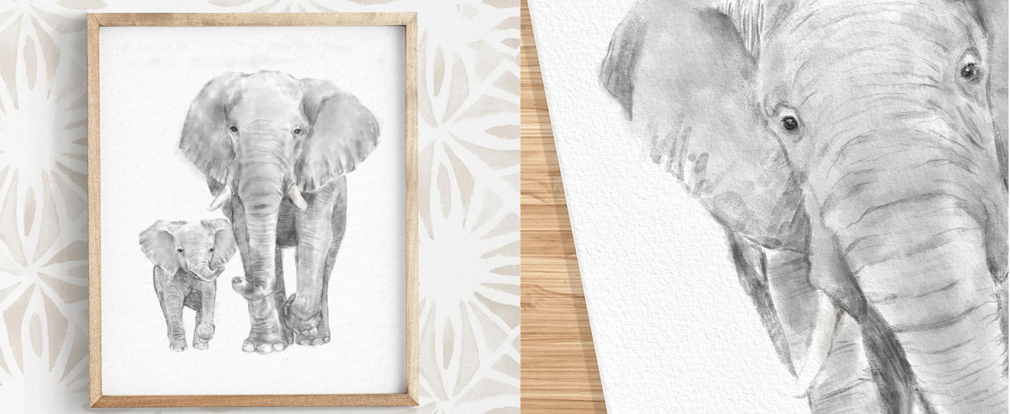 Baby Elephant and Mom