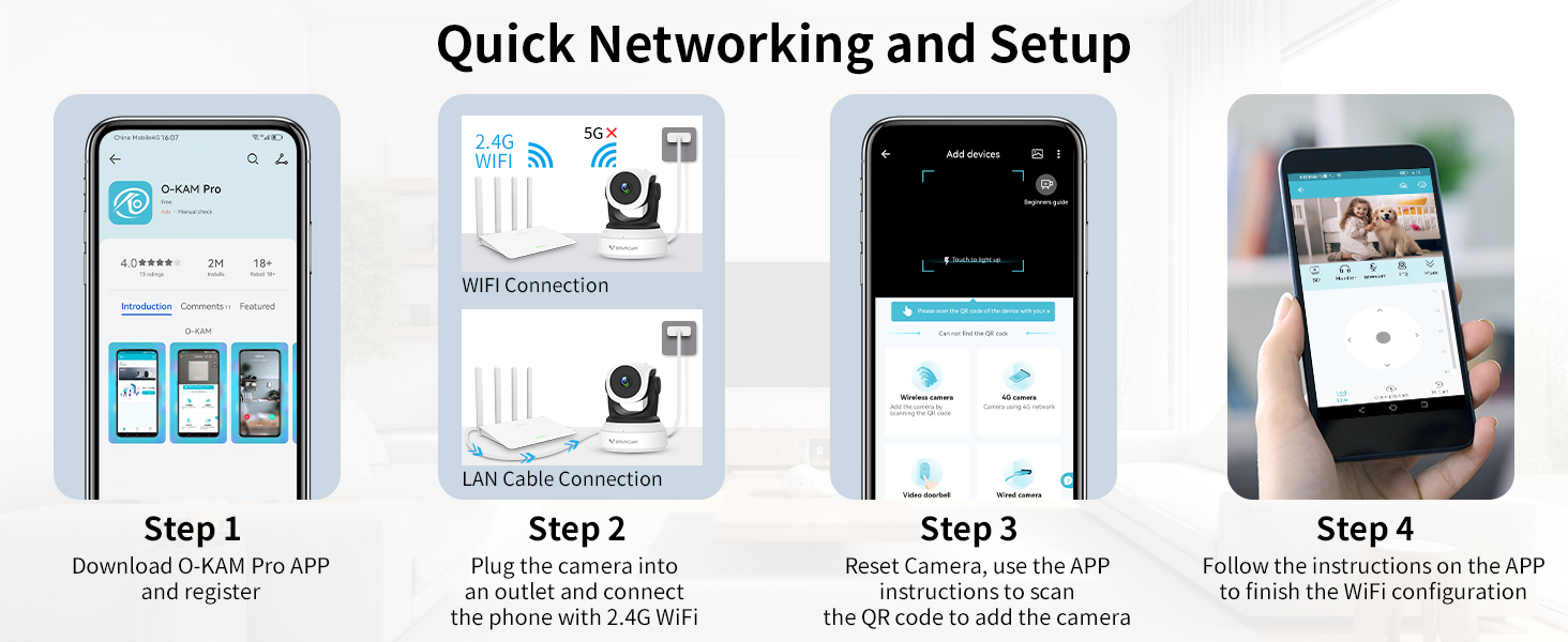 VSTARCAM 3MP Two-Way Audio Indoor Pet Camera with Phone App