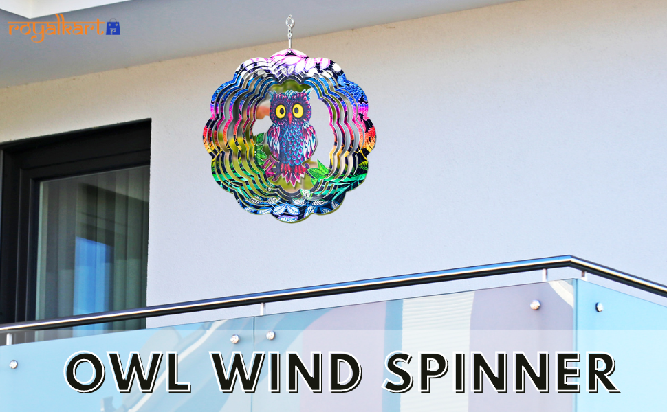 owl wind spinner for yard garden decoration