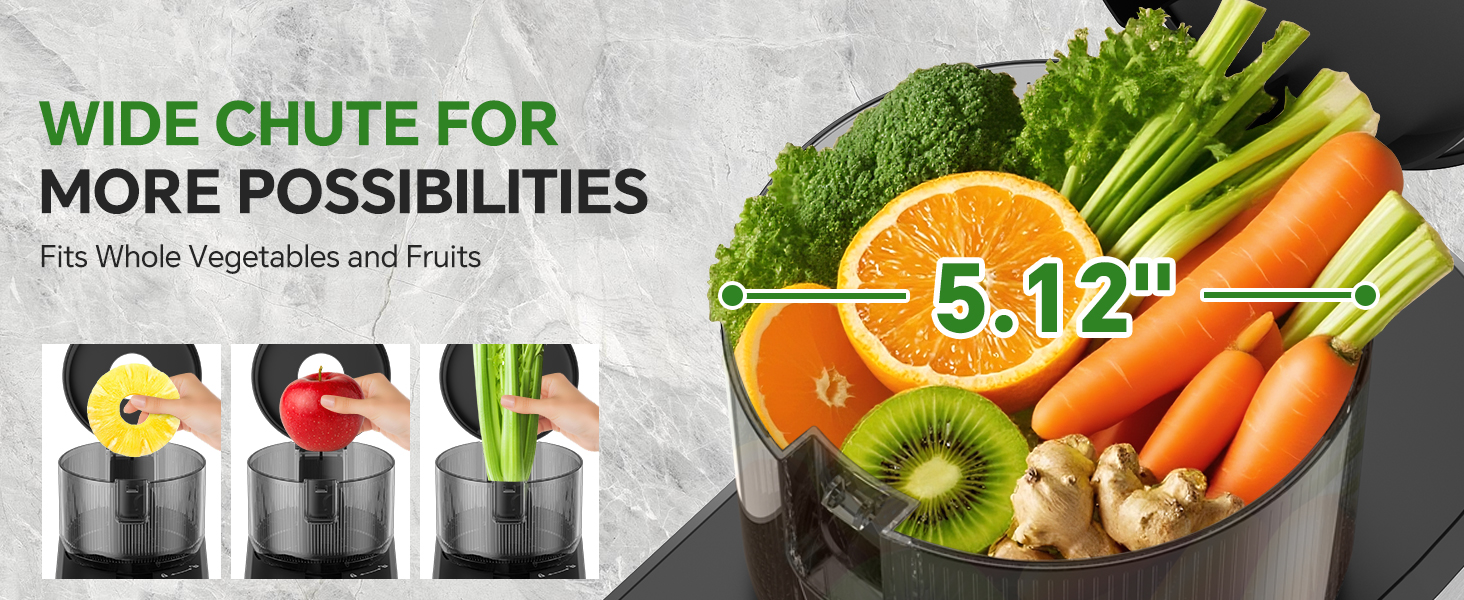 WIDE CHUTE FOR MORE POSSIBILITIES