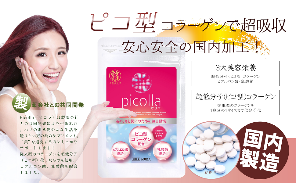 Amazon | 食楽の至宝 picolla ピコラ 製薬会社との共同開発