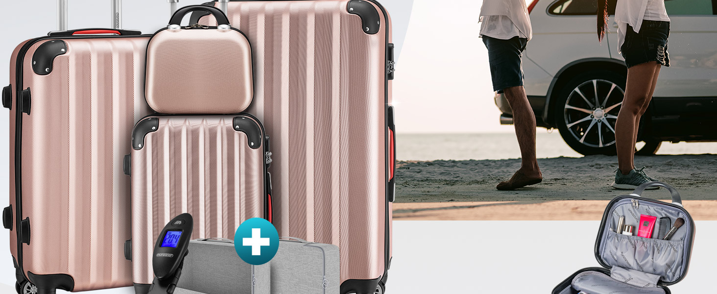 Monzana Reisekoffer Set - M-L-XL - Hartschalenkoffer mit Schloss & Organizer 07508b53 4151 4a63 B9b1 A0e24a28257a. CR0,0,1464,600 PT0 SX1464 V1