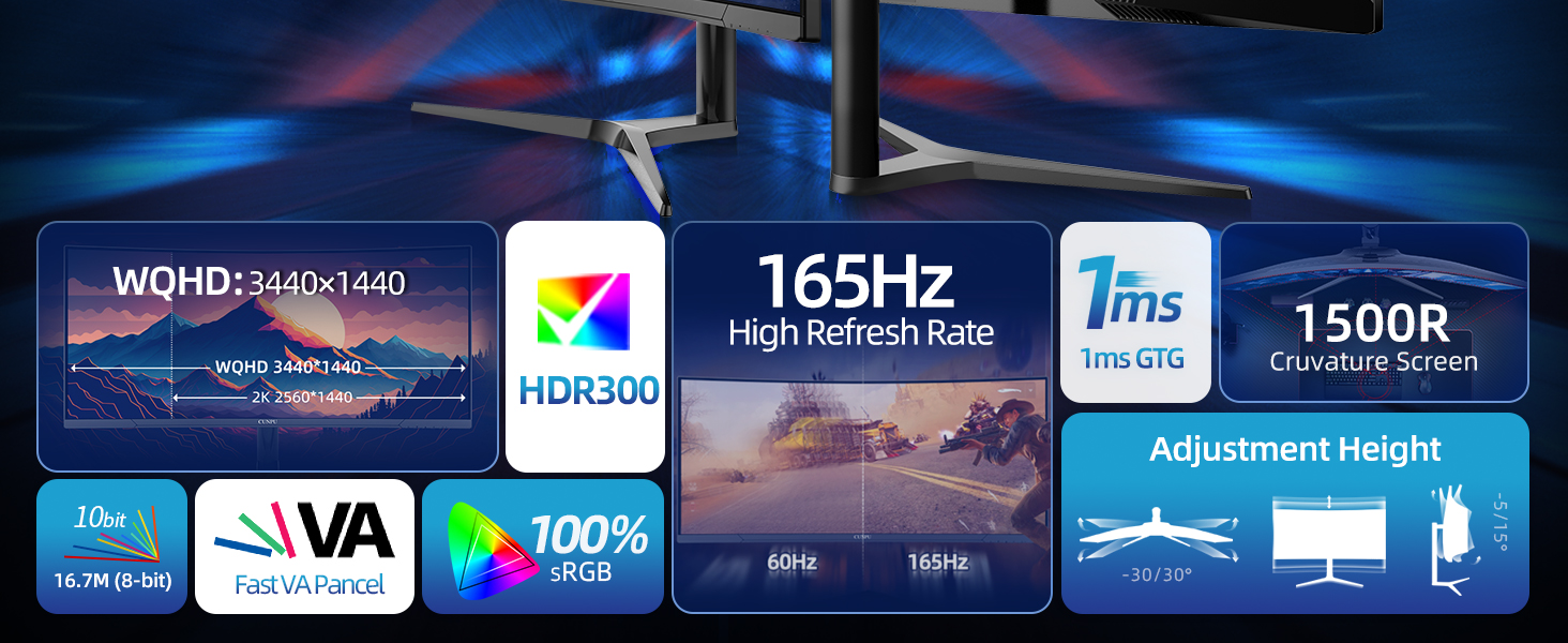 9 Reason to Choice CUNPU 34 Inch CRUVED VA GAMING MONITOR
