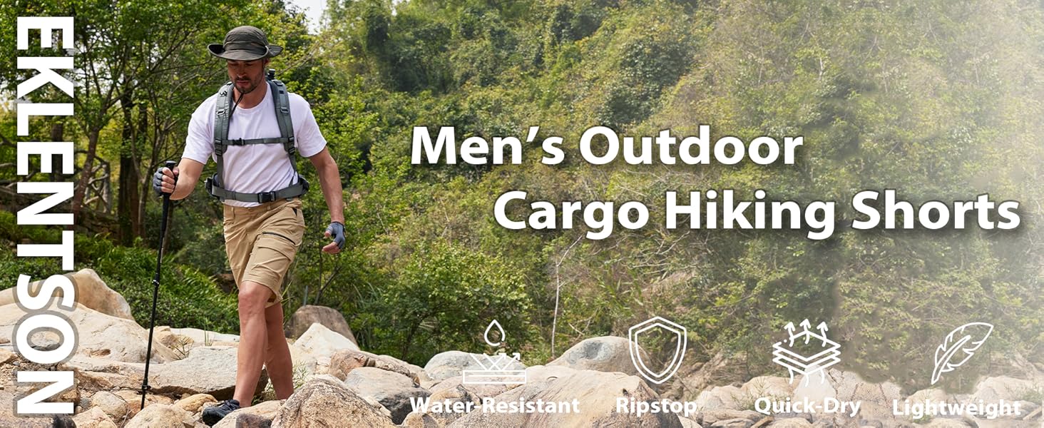 EKLENTSON Mens Shorts Quick Dry Cargo Shorts Lightweight Walking Hiking Shorts Zip Fishing Cycling Safari Pants with Multi Pockets 9 men shorts cargo shorts men mens cargo shorts walking shorts shorts men