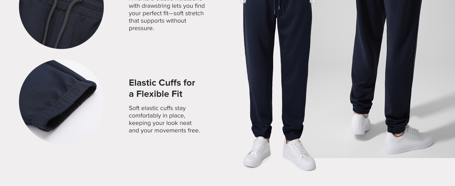 BRXL Sweatpants for Men 3 Pockets Athletic Training Track Joggers Stretch