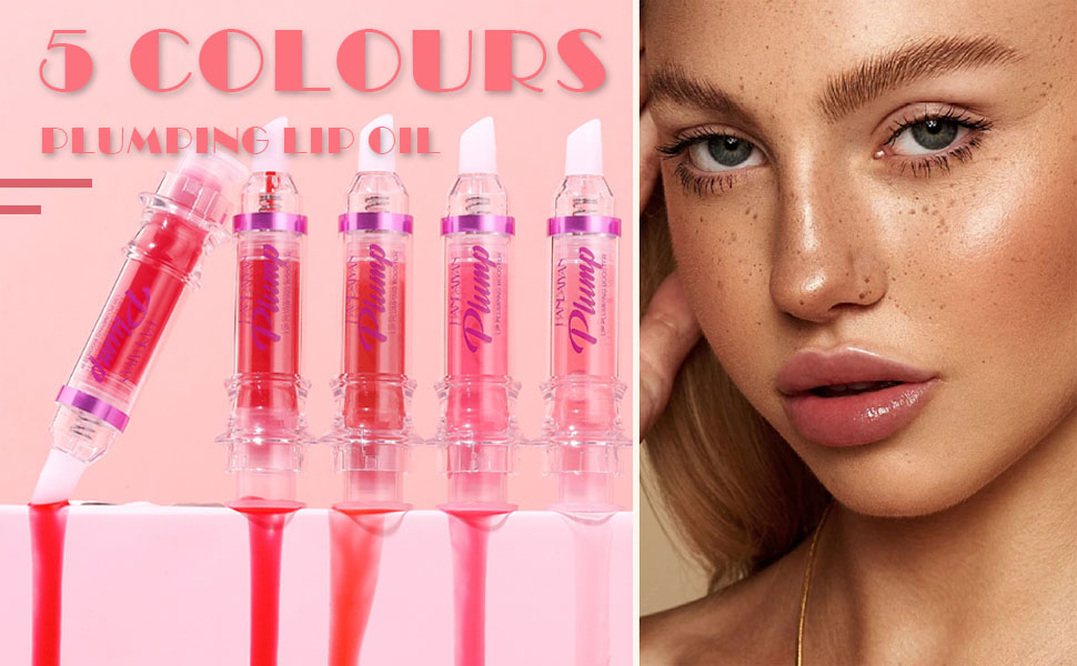 Lip Plumper Gloss,Hydrating Lip Oil With Chili Extract