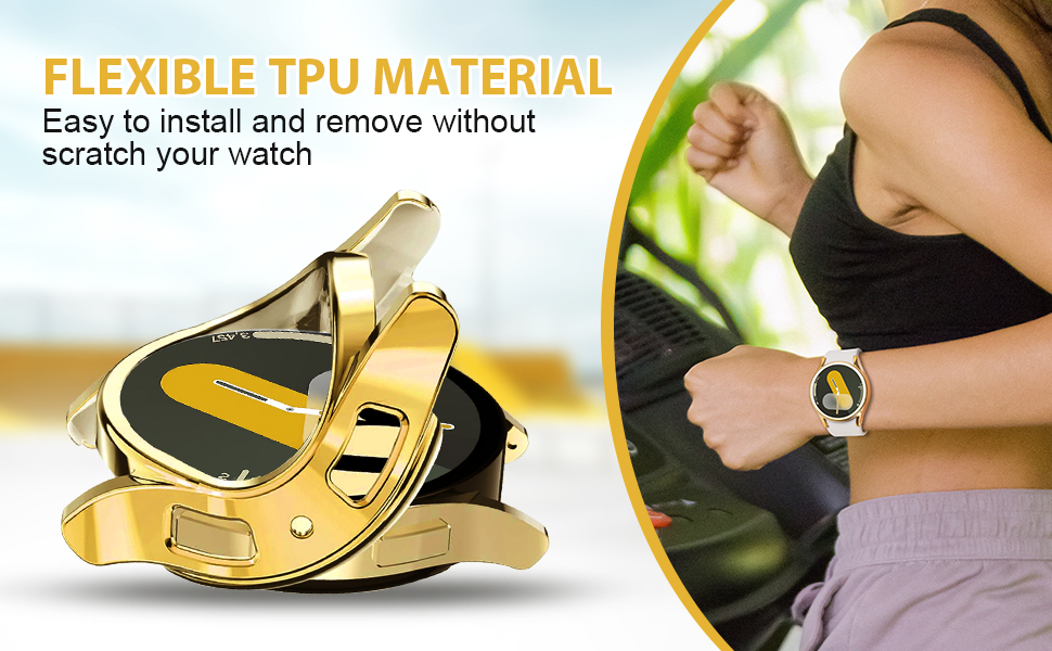Soft Flexible TPU All Protective Bumper Replacement Cover for Samsung Watch 7 Screen Protector Case