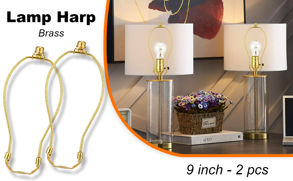 9 Inch Detachable Lamp Shade Harp Holder for Table and Floor Lamps, 2
