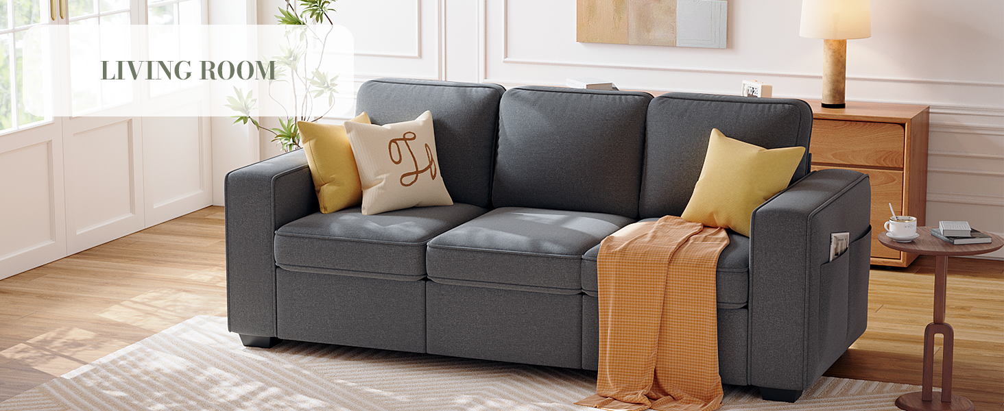 82 inch sofa gray-10