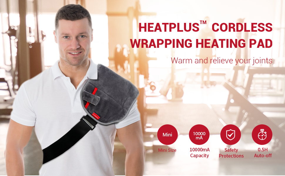 Comfytemp HEATPLUS™ Cordless Heating Pad, Portable Heated