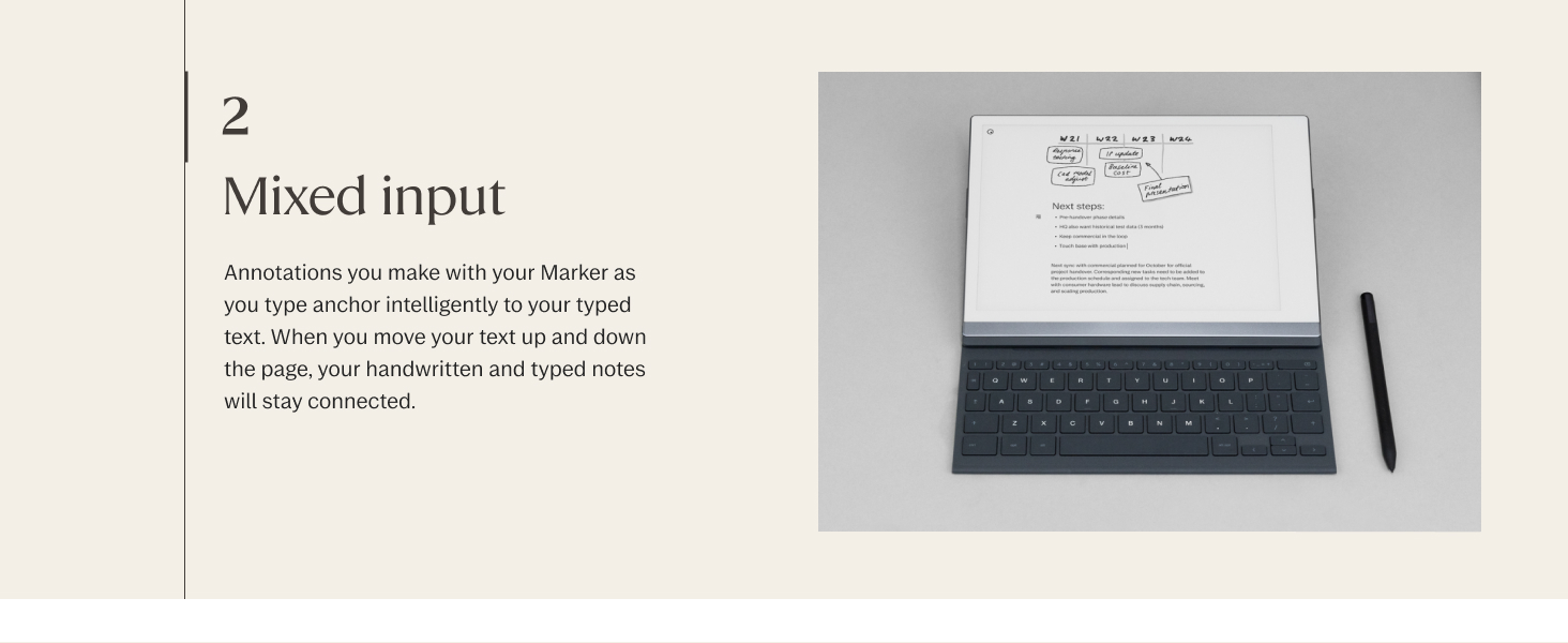 reMarkable 2, tablet, tablet keyboard, type folio, remarkable accessories, remarkable case