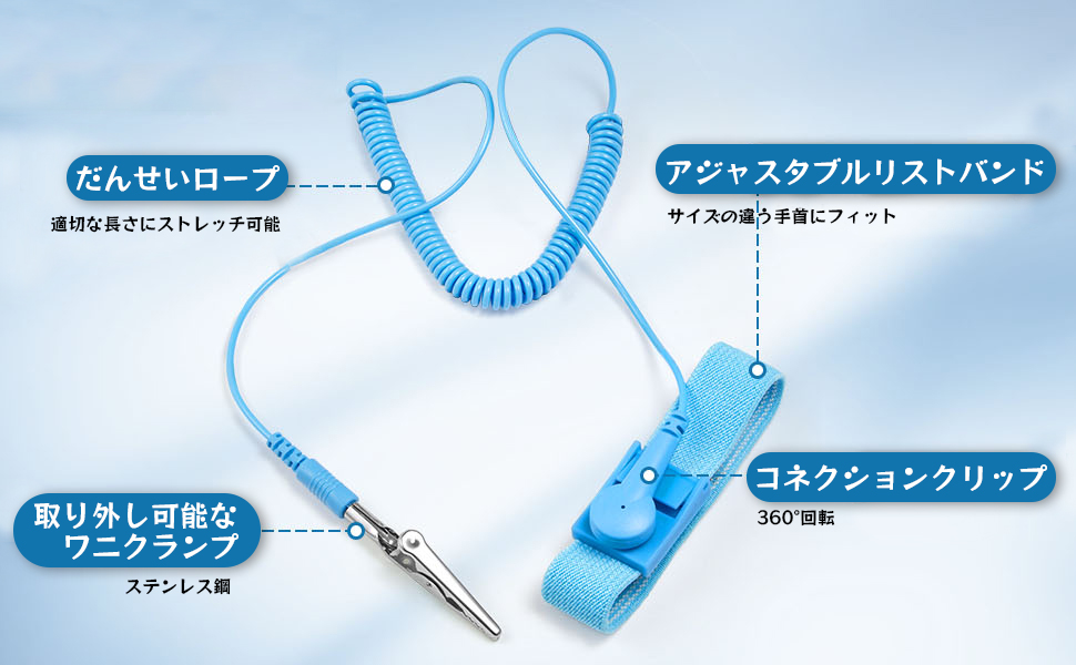 518-1単一出力帯電防止リストバンド警報システムリストバンドオンラインモニター Amazon.co.jp: KRGNPLE 量り売り組合 合計：30pcs、色：青の