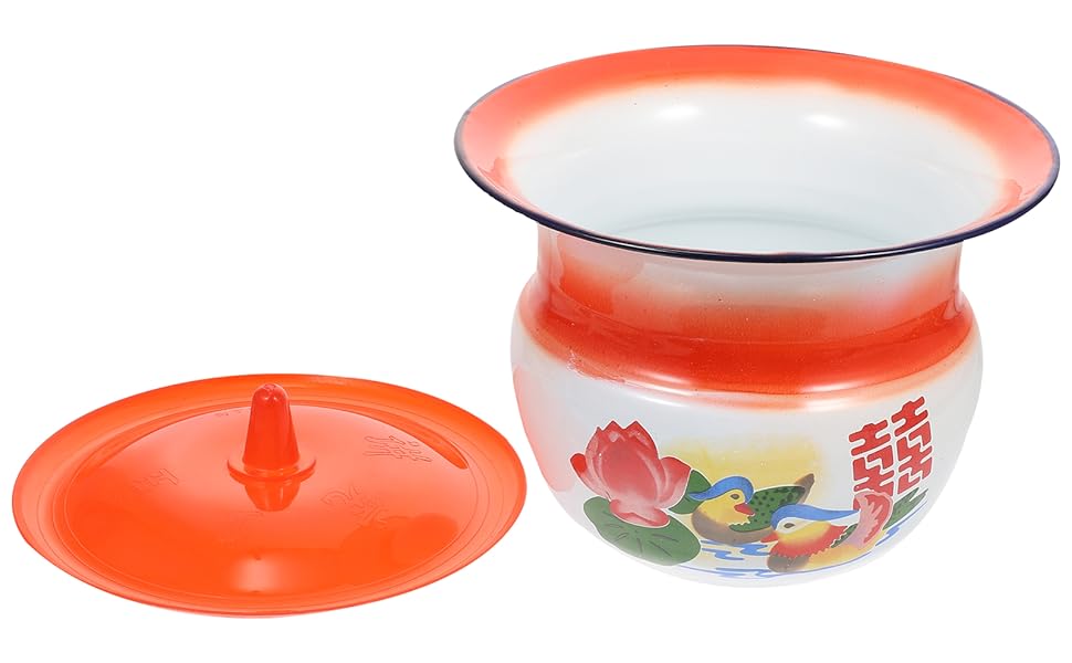 Garneck Wedding Decor Chamber Pot Bedpan Unisex Chamber Pot