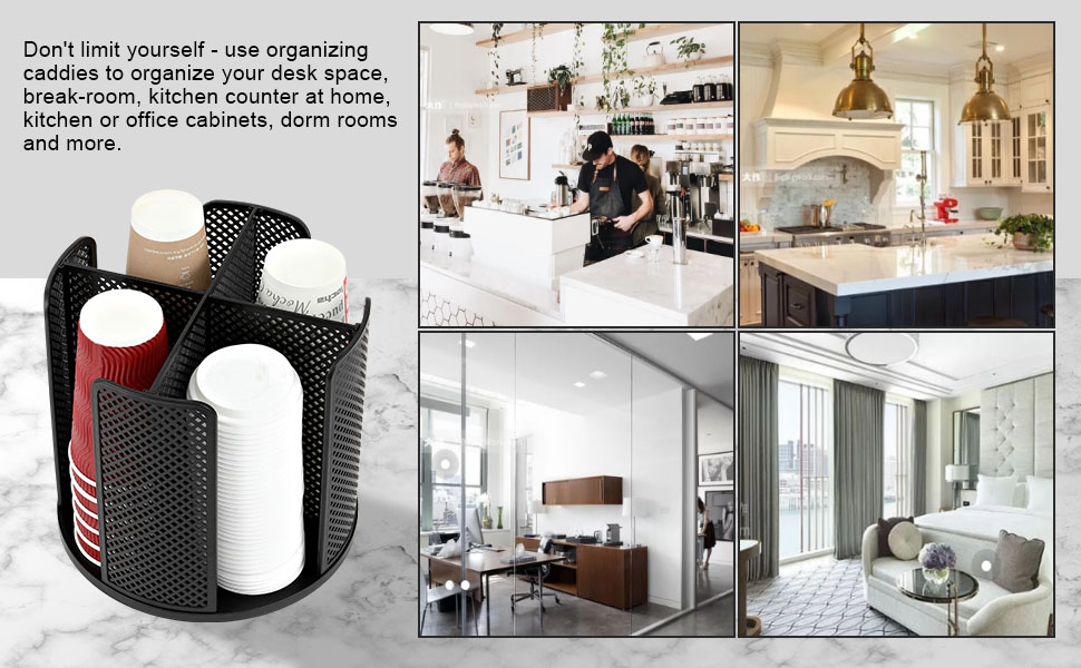 LETLL Rotated Cup and Lid Dispenser,Coffee Cup holder for