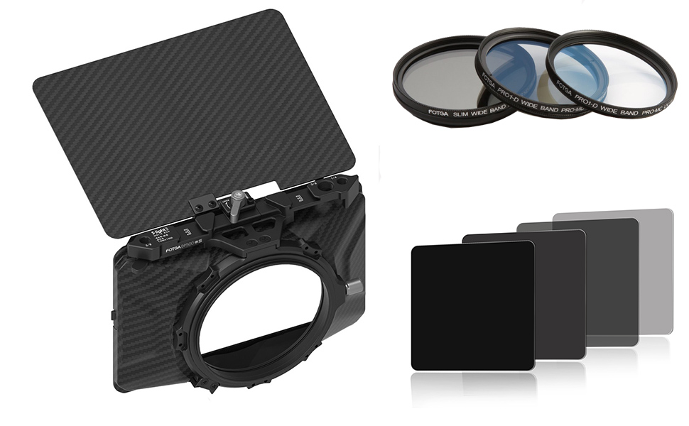 Fotga Mini Lightweight 4x4 4x5.65 Clipon Lens Matte Box