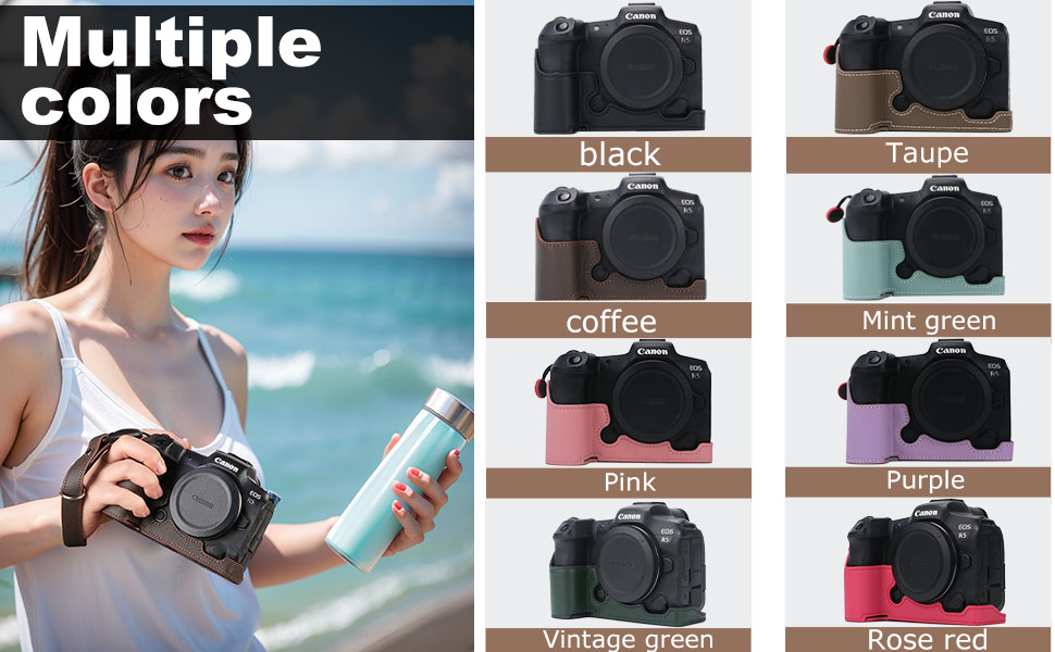 Amazon.com : for Canon EOS R5 Camera Case,Handmade Genuine